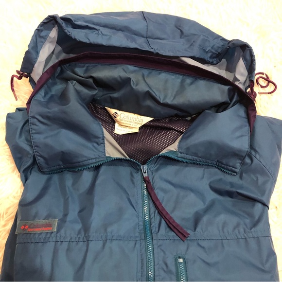 Columbia Windbreaker Vintage Jacket Size XL Hood - Picture 8 of 13